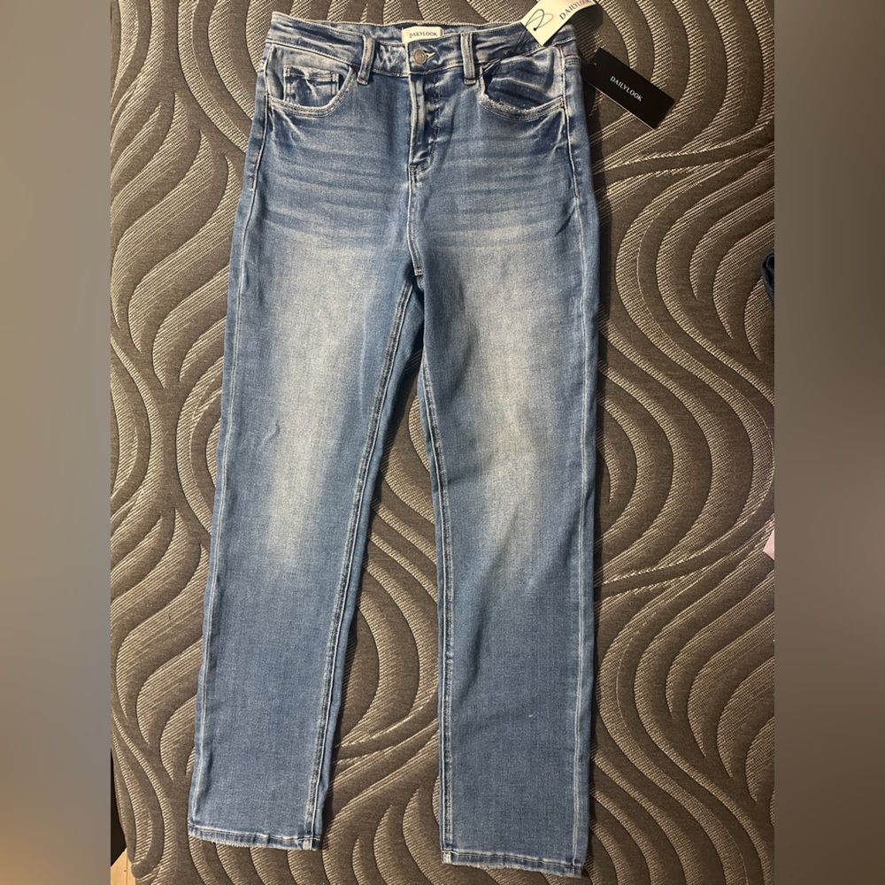 High Rise Blue Jeans